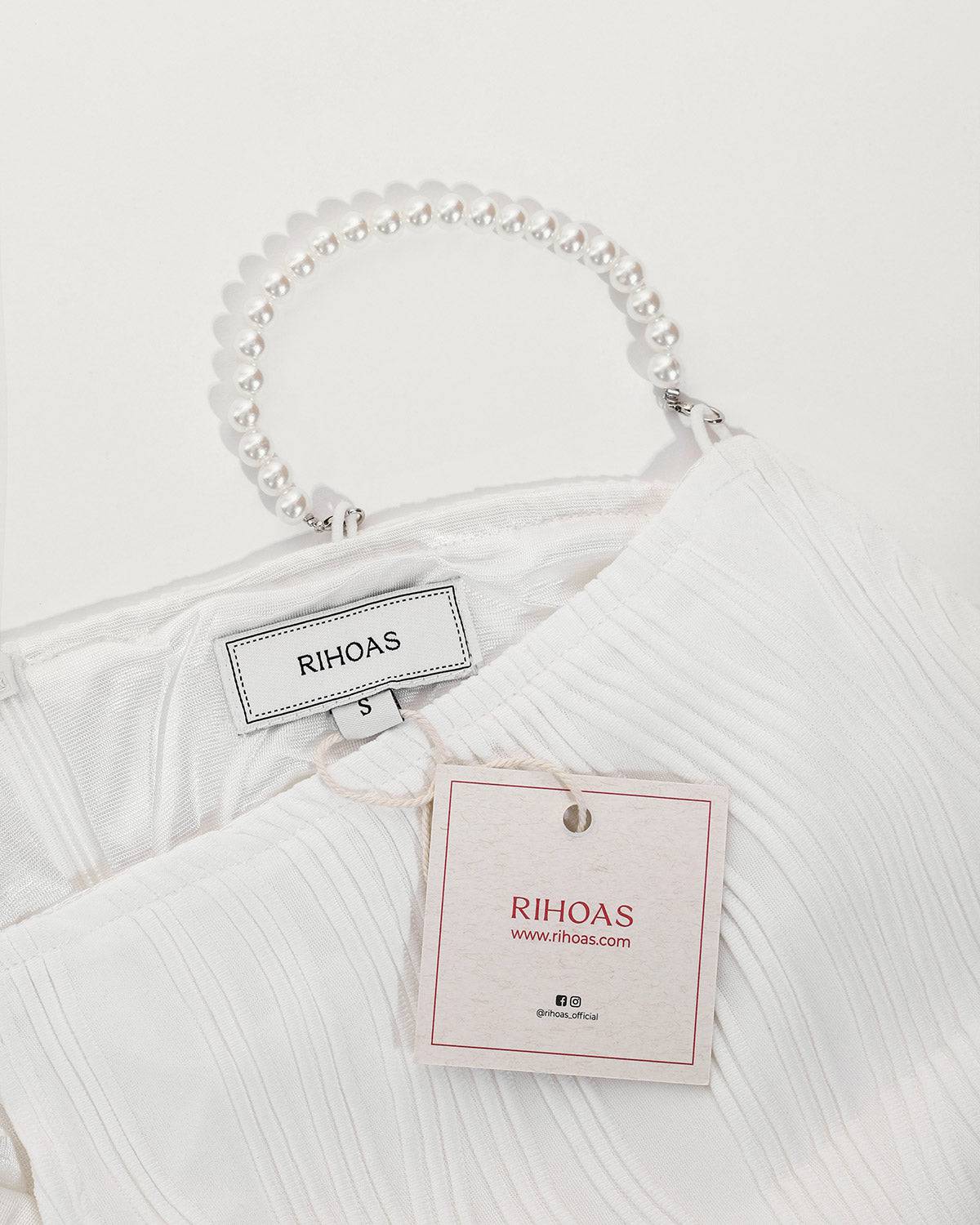 Golven-textuur spaghetti band jurk